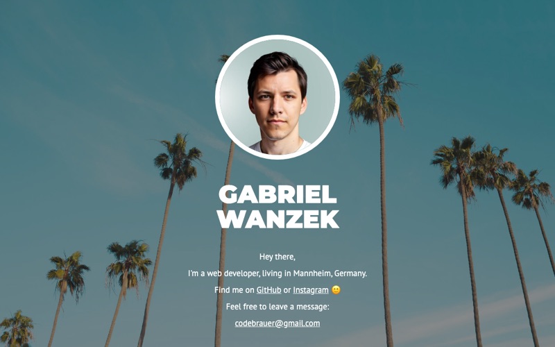 Screenshot von gabrielw.de v5, 2019